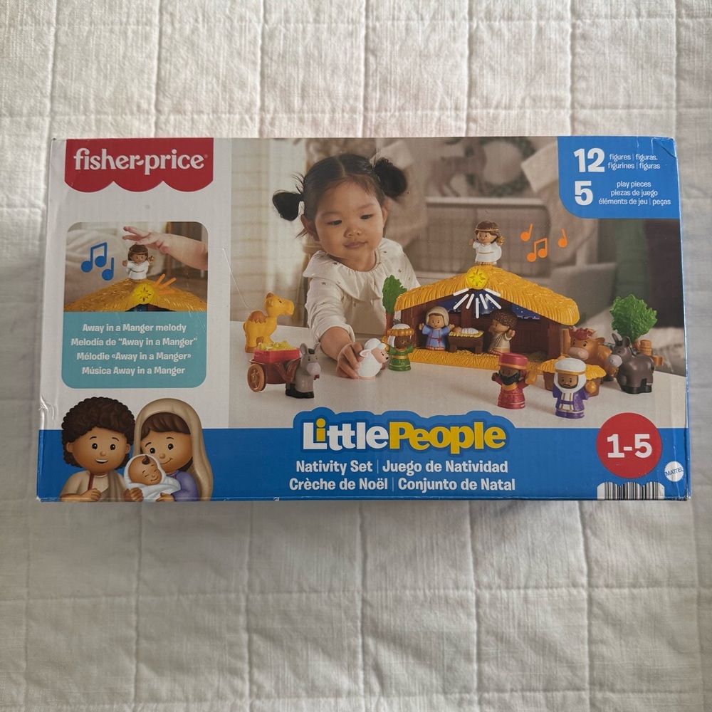 NWT Fisher-Price Little People Nativity Set - Blue, Yellow, Brown